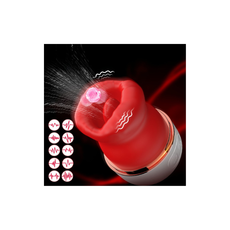 Pleasure Place Leck- und Vibrator Toy - 10 Funktionen, Soft-Silikon