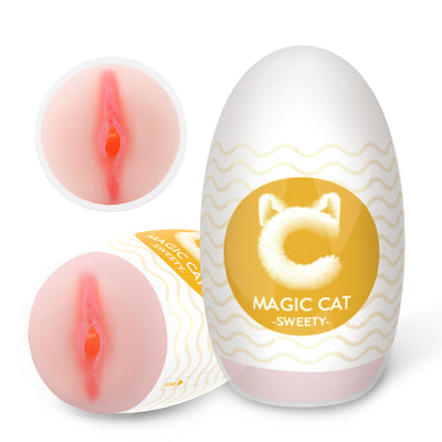 Pleasure Place - Magic Cat Sweety Masturbator-Ei - ultraweiches Silikon, realistische Innentextur, hygienisch waschbar, 10 cm groß