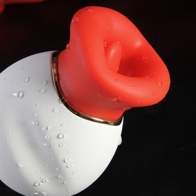 Pleasure Place 4-in-1 Massager, Sex Toy mit 10 Modi, Saugen, Vibration, Zungenbewegung, Vibration, Mundform