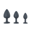 Diamond Anal Plug Set aus Silikon S/ M/L
