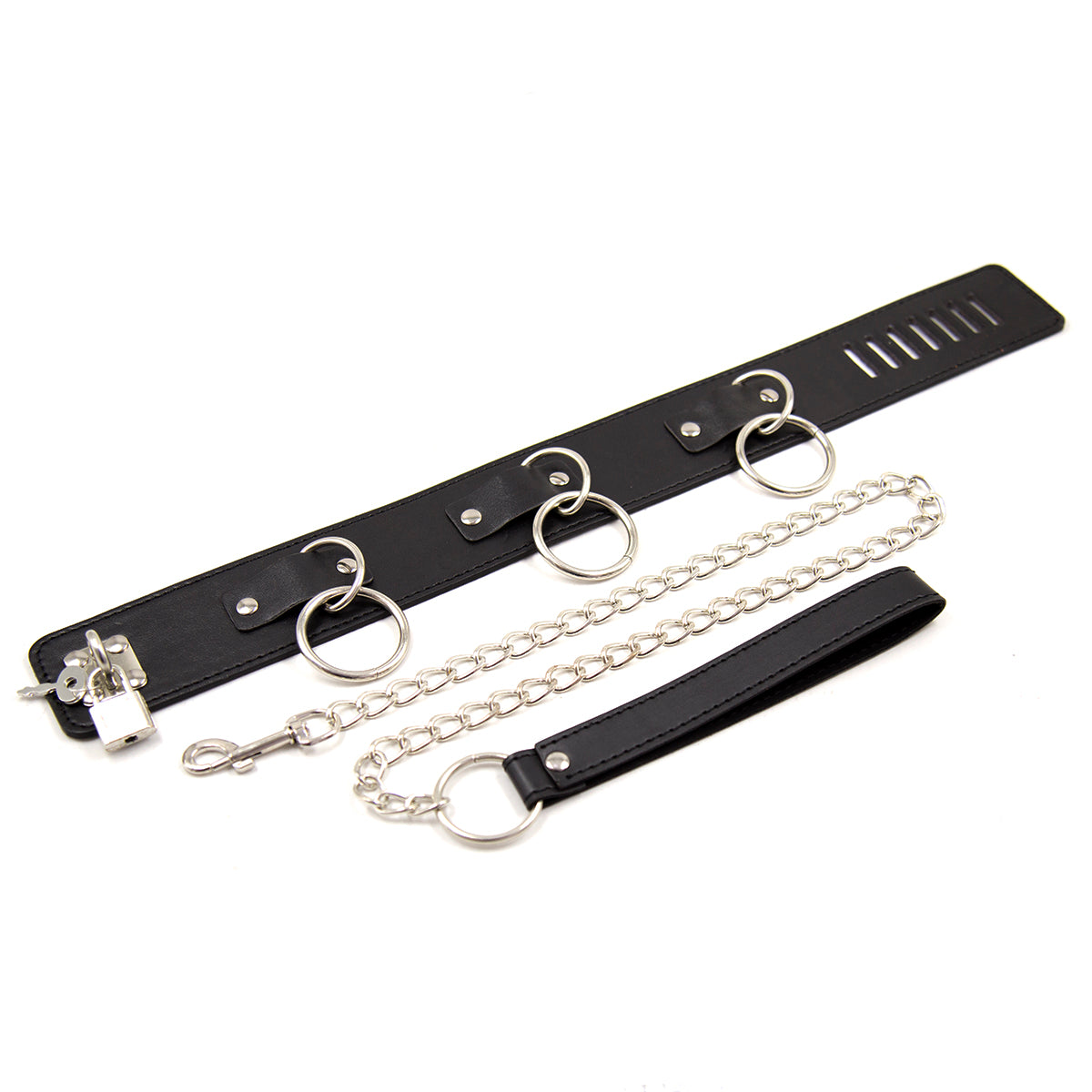 3 Ring Halsband mit Leine