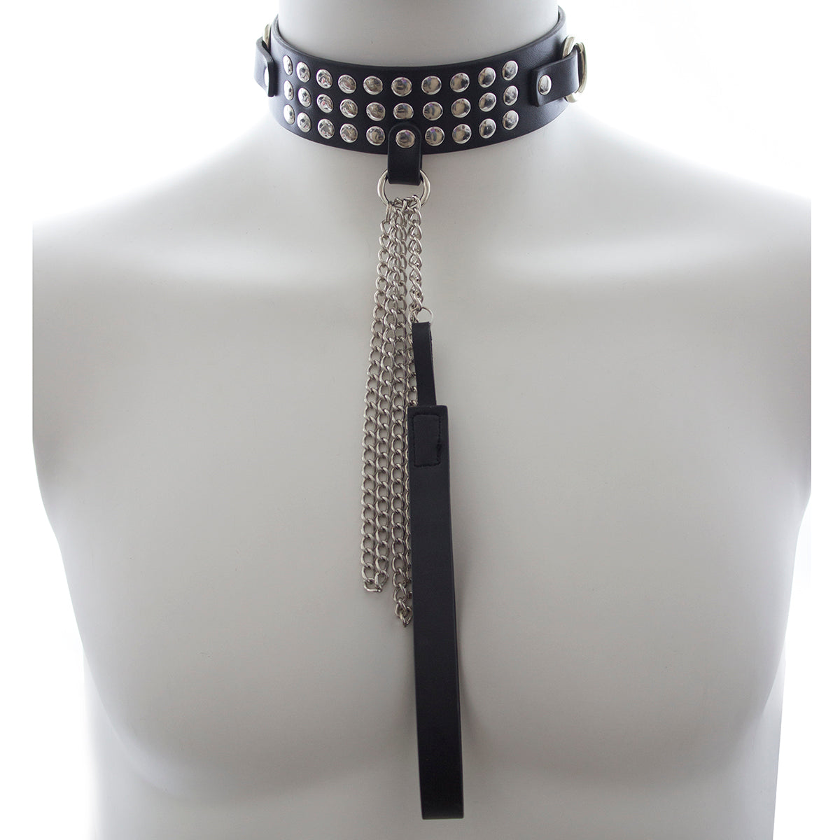 Hilaria -Halsband mit Nieten und Leine