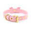 Golden Kitty Cat Bell Collar rosa