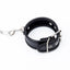 Halsband, Hand- und Fußfesseln-Set inklusive 1 Meter Kette in Schwarz/Silber