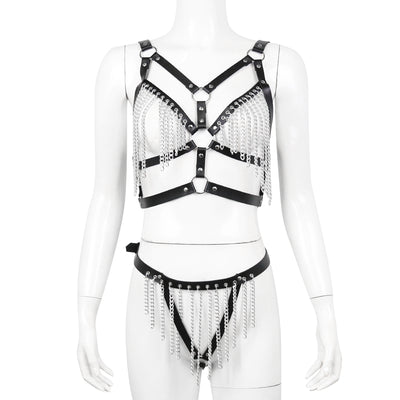 Chain Decoration Strap Women Set