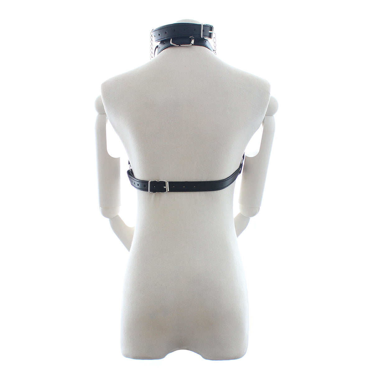 Melda - Harness, Bondage Strap BH, Halsband, Knebel, Nippelklemmen