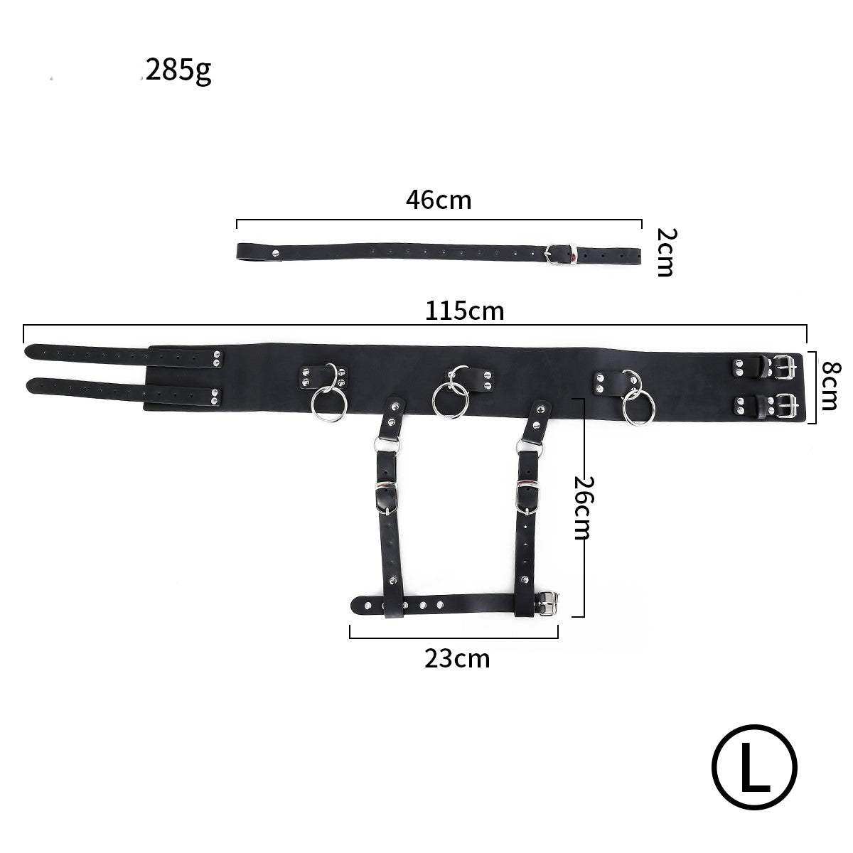 L-verstellbarer Keuscheits-Harness