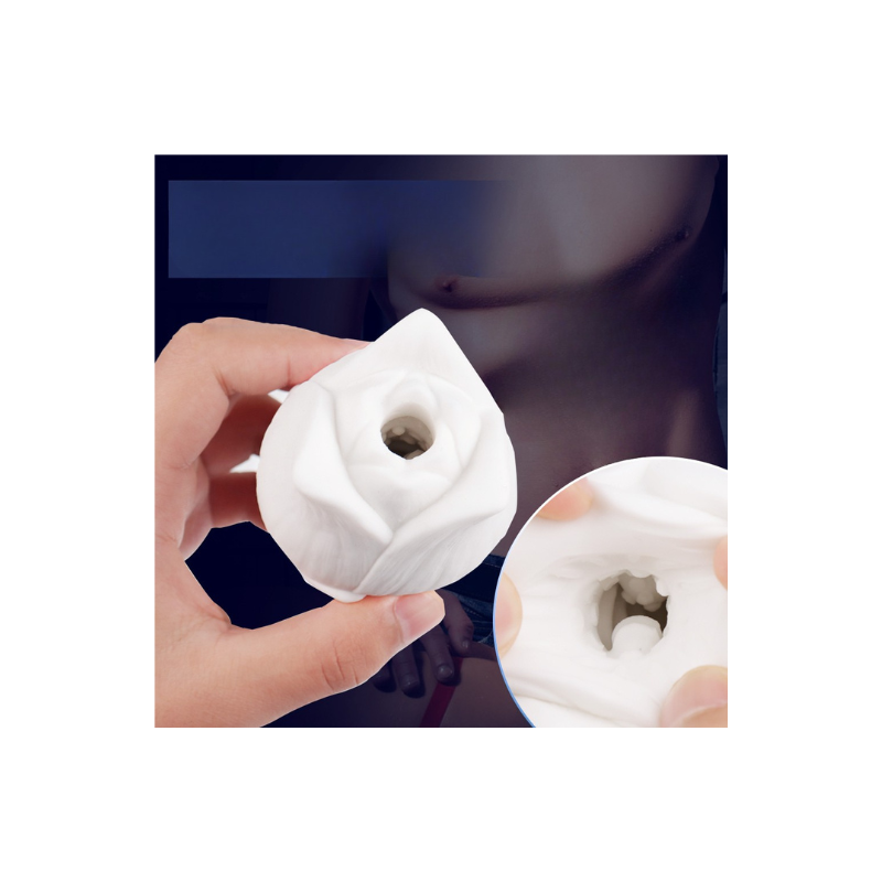 Pleasure Place - Weicher Silikon Masturbator für Männer - Blütendesign, 3D-Struktur, wiederverwendbar & wasserdich