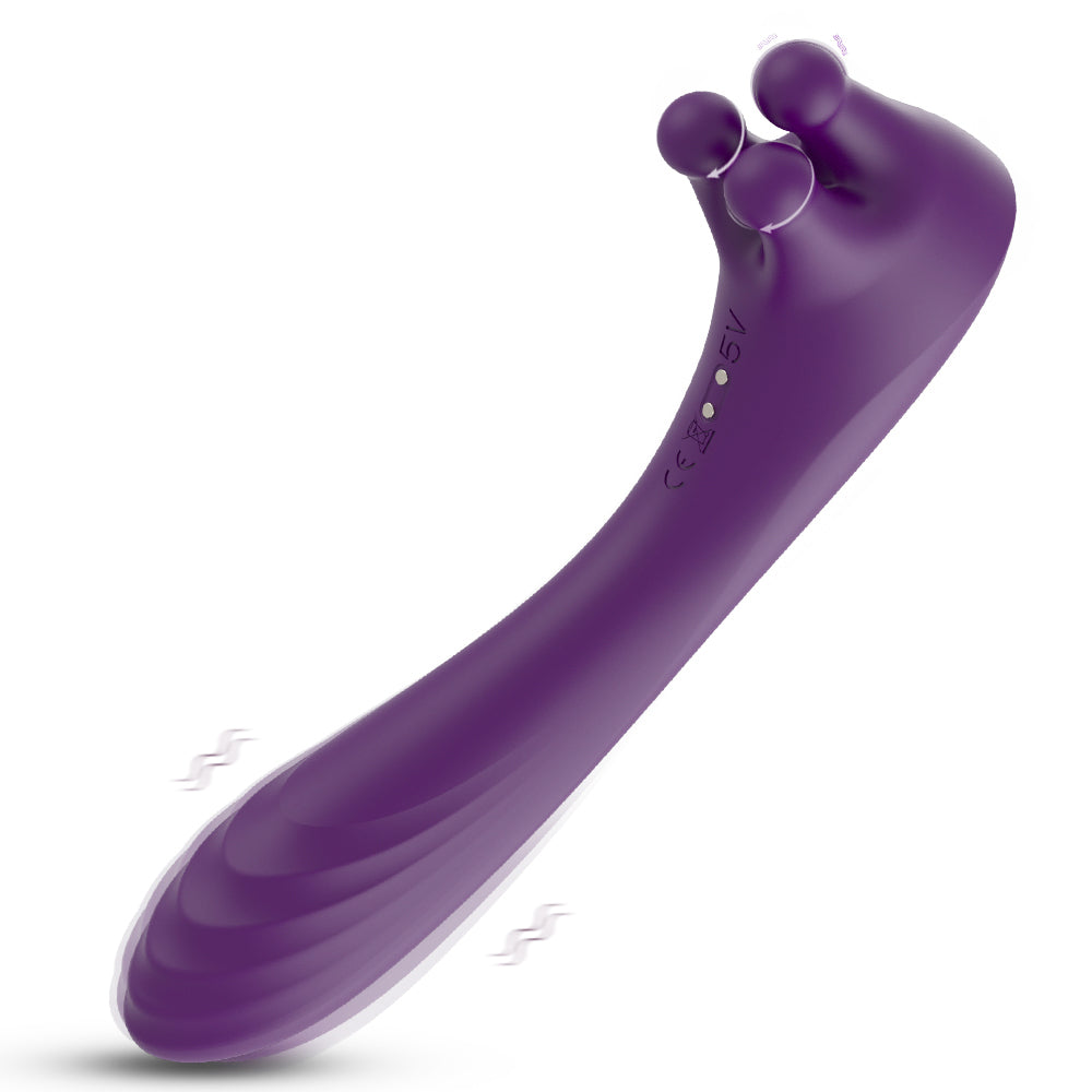 Vibro 15 - Vibrator mit 3 Vibrokugeln im Massagekopf 2 Motoren