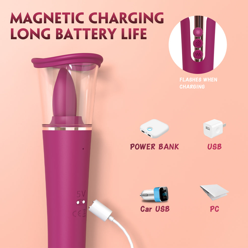 Vac me - G-Punkt-Vibrator mit Klitoris-Vibrozunge